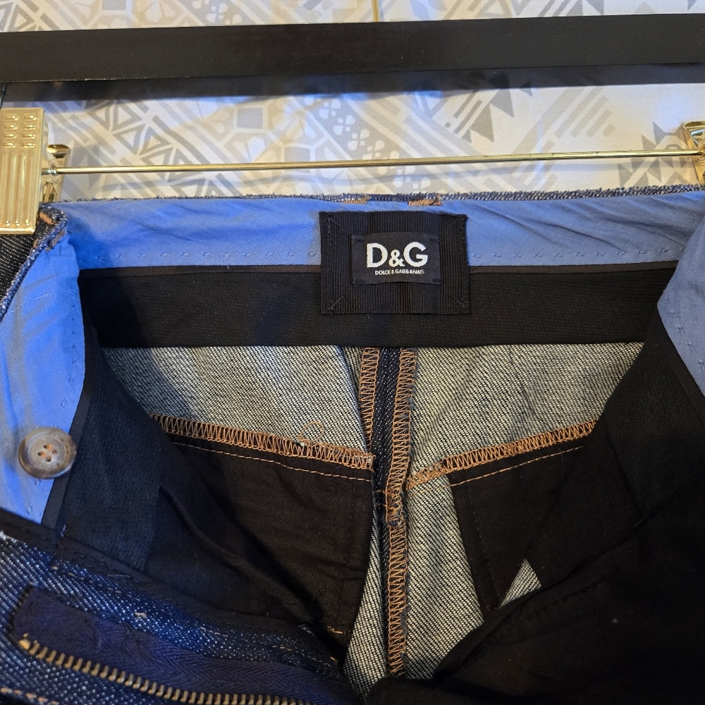 Dolce & Gabanna Rare Vintage Velvet Split Rise Bell bottom Jeans - Picture 9 of 14